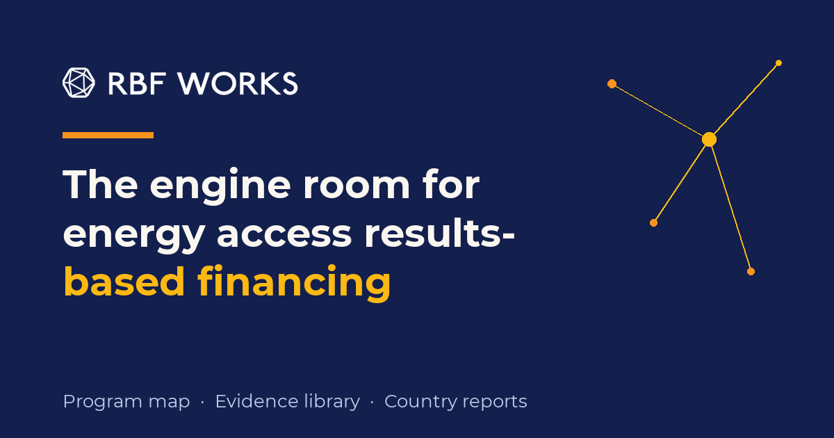 Rbf Support Group RBF Works – the engine room for results-based financing